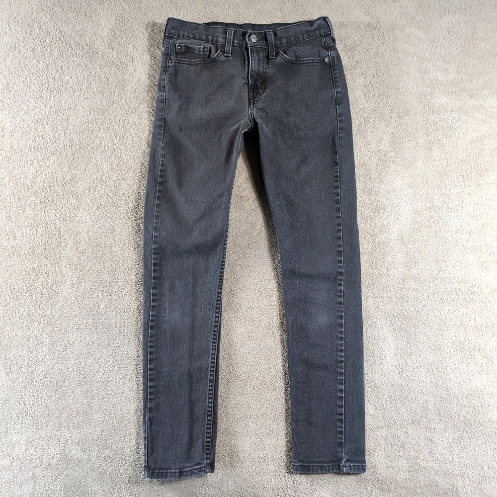 Levi's 510 Mens Gray Black Slim Fit Jeans W28 L32 Dark‎ Wash Skinny